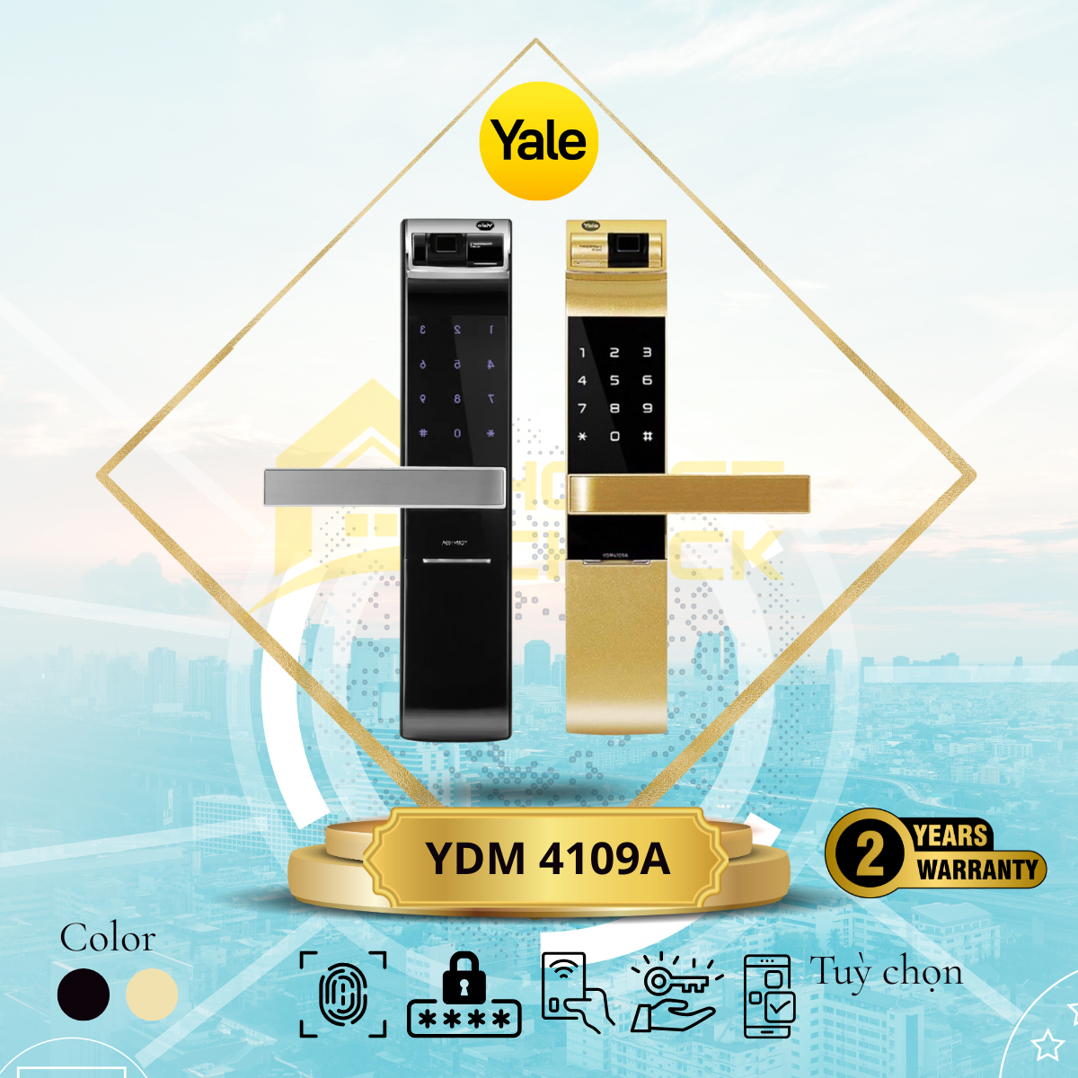 Khoá Yale YDM 4109A Black