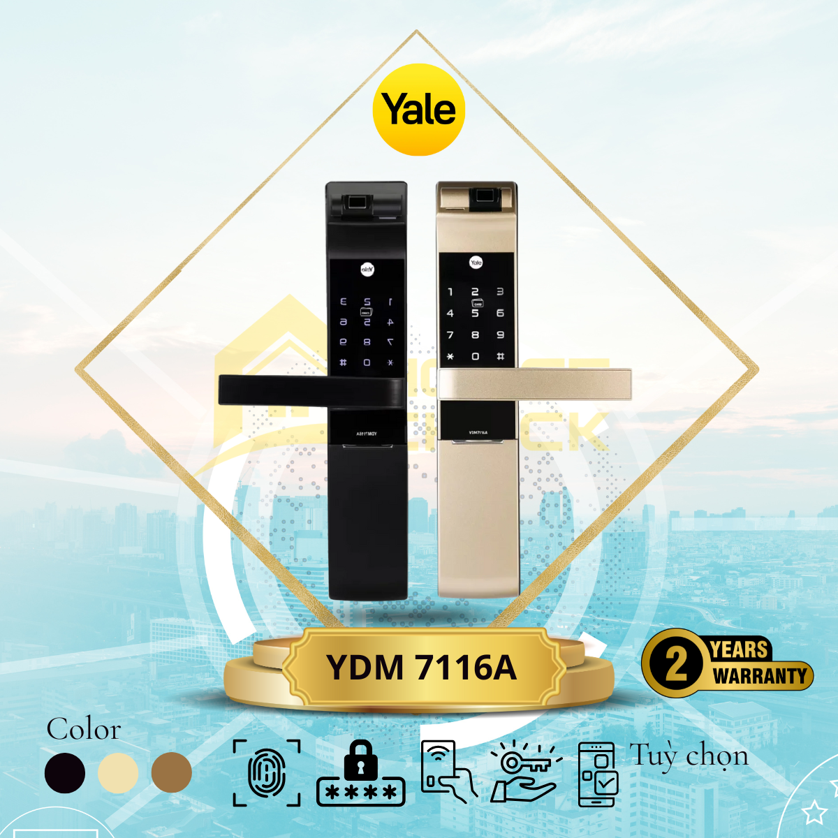 Khoá Yale YDM 7116A MB
